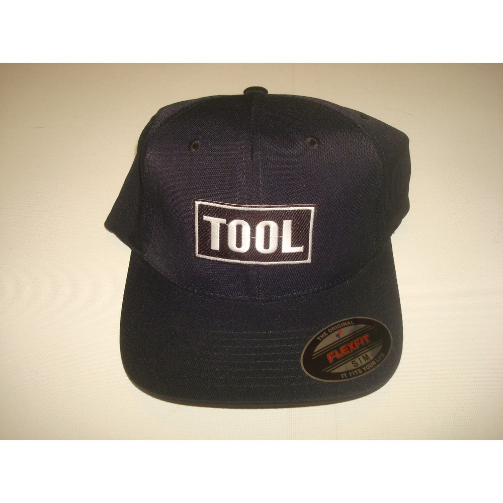 TOOL FITTED S/M BAND BLACK BEACH 00S Y2K  HAT CAP VINTAGE DEADSTOCK C2